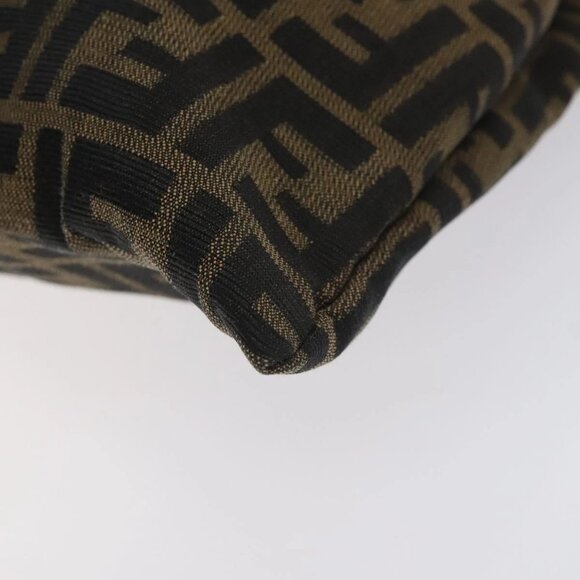 FENDI Zucca Canvas Hand Bag Black Brown Auth 129930 - Picture 5 of 16